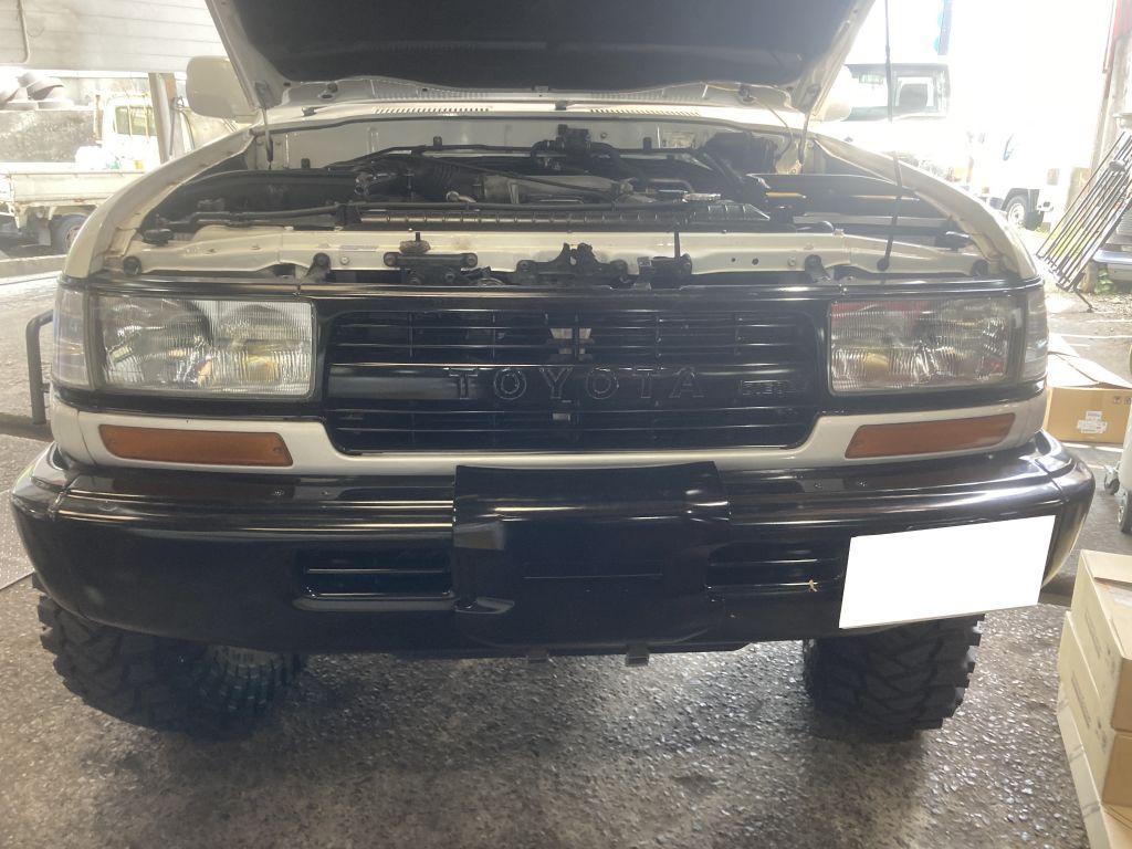 ランクル80 純正4灯ヘッドライト取り付け HZJ81 GX | 施工事例