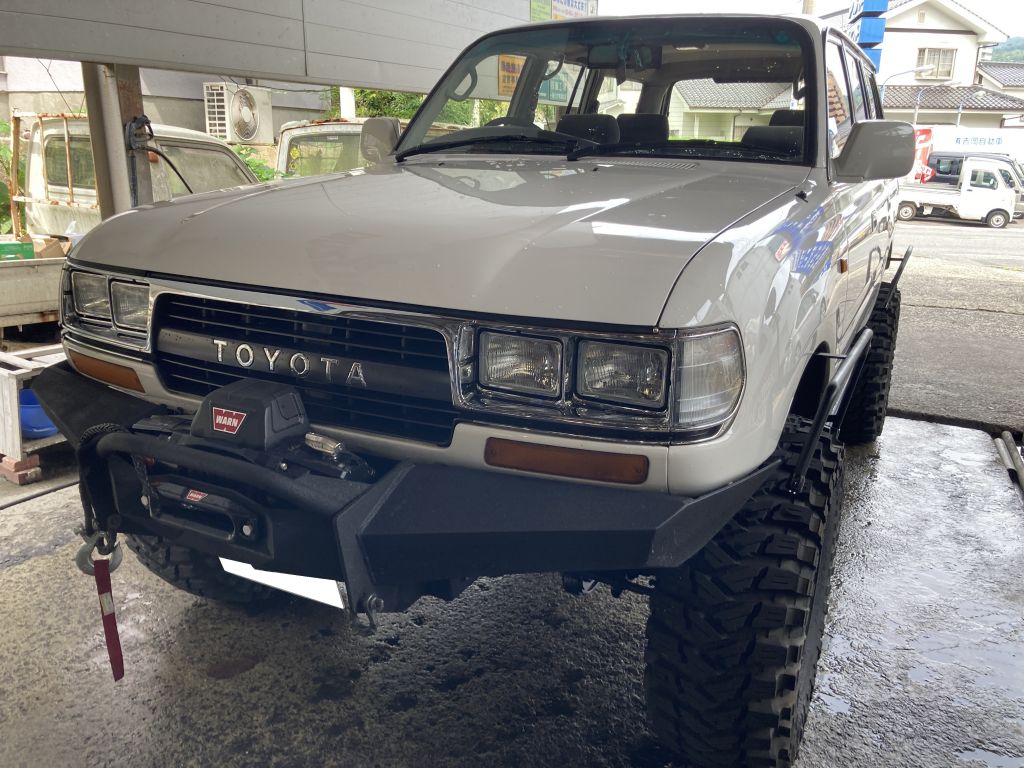 ランクル80　HZJ81V　GX　ナローボディ　パイプフェンダー　車検持ち込み　ナックルオーバーホール　平成5年式の画像